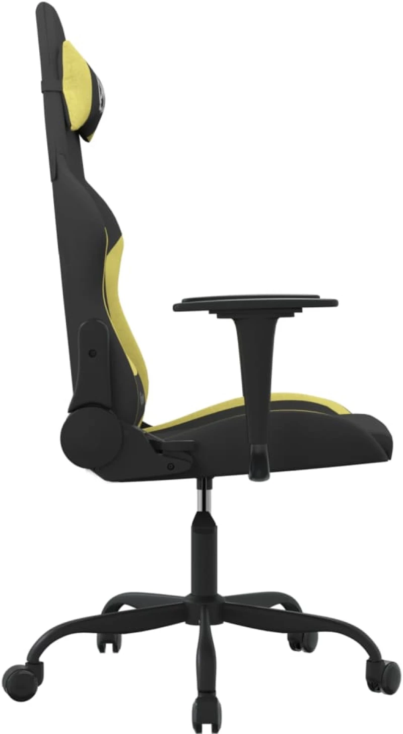 vidaXL Καρέκλα Gaming Μαύρο και Αν. Πράσινο Υφασμάτινη  Μαύρο