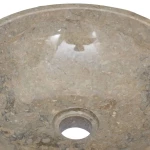 vidaXL Νιπτήρας Γκρι Ø40x12 εκ. Μαρμάρινος N/A Γκρι