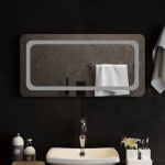 vidaXL Καθρέφτης Μπάνιου με LED 80x40 εκ. 80 x 40 cm Διαφανές