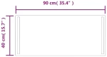 vidaXL Καθρέφτης Μπάνιου με LED 90x40 εκ. 90 x 40 cm Διαφανές
