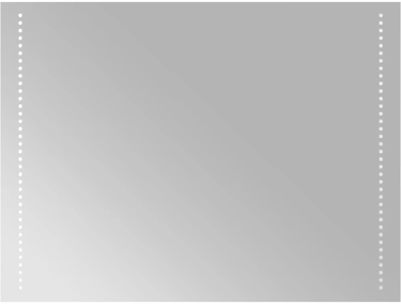 vidaXL Καθρέφτης Μπάνιου με LED 80x60 εκ. 80 x 60 cm Διαφανές