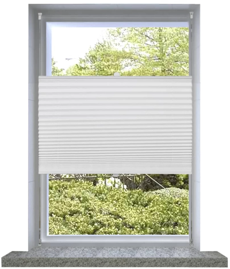 Πλισέ στόρι σκίασης 90 x 1125 cm Λευκό 90 x 125 cm Λευκό