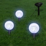 vidaXL Φωτιστικά Κήπου LED 6 τεμ. με Στηρίγματα & Ηλιακά Πάνελ N/A Λευκό