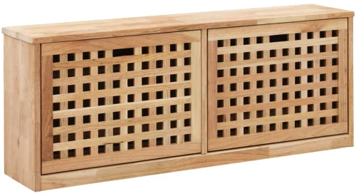 vidaXL Παπουτσοθήκη / Πάγκος 94 x 20 x 38 εκ. από Μασίφ Ξύλο Καρυδιάς 94 x 20 x 38 cm Καφέ