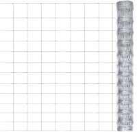 vidaXL Συρματόπλεγμα Περίφραξης Ασημί 50 x 1,25 μ. από Γαλβαν. Ατσάλι 50 x 1.25 m Ασήμι