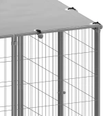 vidaXL Σπιτάκι Σκύλου Ασημί 25,41 μ² Ατσάλινο 25.41 m² Ασήμι