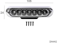 ΠΡΟΒΟΛΕΙΣ DAYLIGHT LED ΜΠΛΕ 12V
