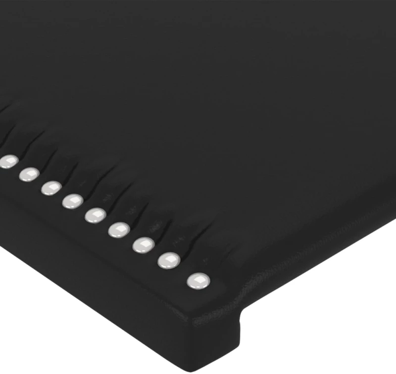 vidaXL Πλαίσιο Κρεβατιού με Κεφαλάρι Μαύρο90x200εκ. από ΣυνθετικόΔέρμα 90 x 200 cm Μαύρο