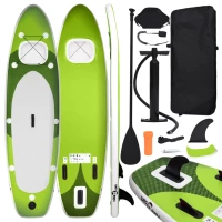 vidaXL Σανίδα SUP Φουσκωτή Σετ Πράσινη 300 x 76 x 10 εκ. 300 x 76 x 10 cm Πράσινο