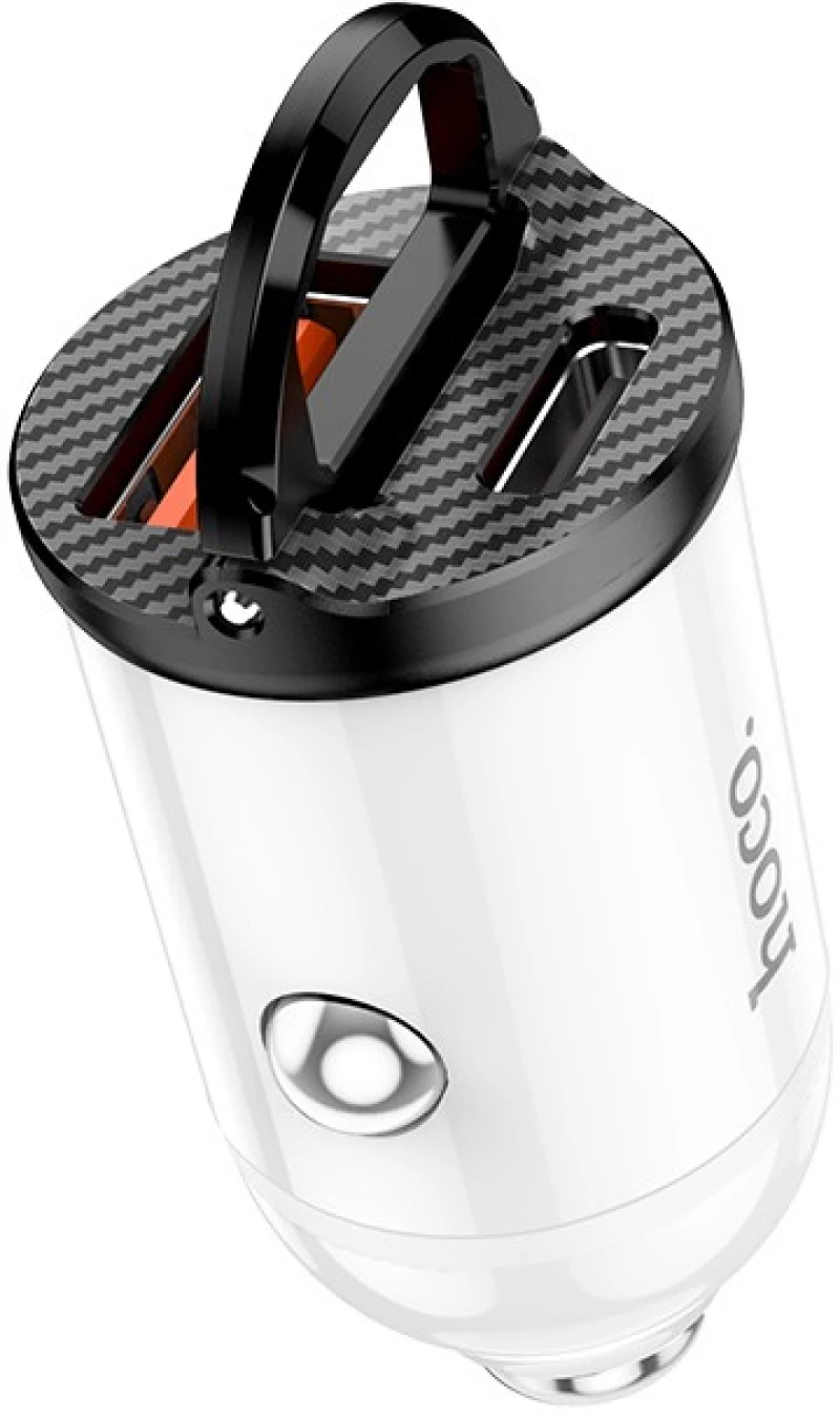 Φορτιστής Αυτοκινήτου Hoco NZ2 Link PD30W+QC3.0 Fast Charging με USB-A και USB-C 30W 5V/4.8A Λευκό
