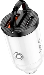 Φορτιστής Αυτοκινήτου Hoco NZ2 Link PD30W+QC3.0 Fast Charging με USB-A και USB-C 30W 5V/4.8A Λευκό