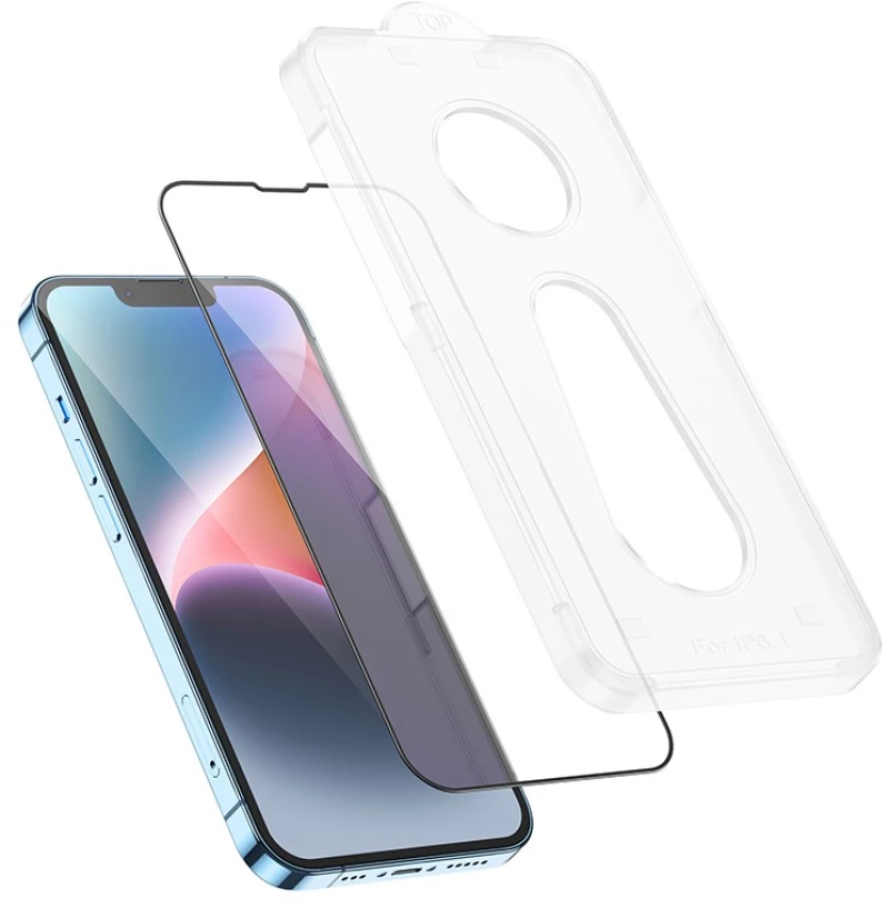 Tempered Glass Hoco A33 9Η Full Screen Protection 0.33mm Apple iPhone 14 Plus/13 Pro Max με Οδηγό Εύκολης Τοποθέτησης