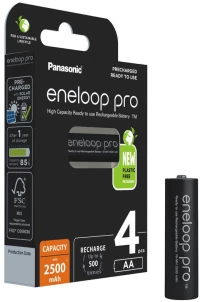 Μπαταρία Επαναφορτιζόμενη Panasonic Eneloop Pro BK-3HCDE/2BE 2500mAh size AA Ni-MH 1.2V Τεμ. 4 New Package