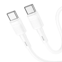 Καλώδιο Σύνδεσης Hoco X83 Victory USB-C σε USB-C 60W 20V/3A Λευκό 1m Υψηλής Αντοχής