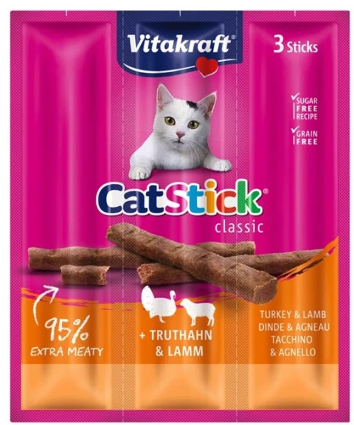 Cat Stick mini Γαλοπούλα & αρνί  3τμχ