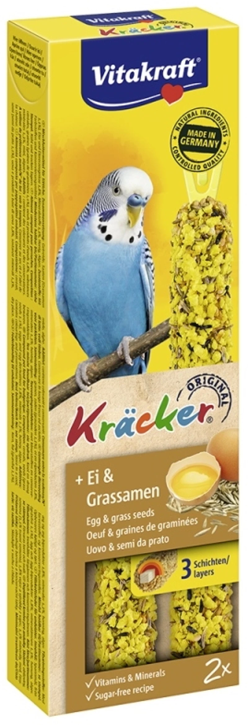 Vitakraft Kracker Duo για παπαγαλάκια με αυγό και σπόρους 2 τεμ