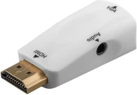 GOOBAY αντάπτορας HDMI σε VGA & 3.5mm 44793, 1080p, λευκός