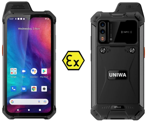 UNIWA smartphone W888 με ηχείο 2W  6.3"  4/64GB  4400mAh  IP68  μαύρο