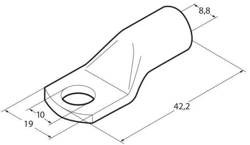 Lampa ΑΚΡΟΔΕΚΤΕΣ ΚΑΛΩΔΙΩΝ ΜΠΑΤΑΡΙΑΣ 35 MM² ΜΕ ΤΡΥΠΑ 10MM 5ΤΕΜ L6991.8