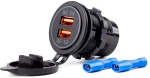 AMIO ΠΡΙΖΑ ΜΕ 2 ΘΥΡΕΣ USB 12/24V 3.0A Φ37mmX51mm QUICK CHARGE MOD-05 02855/AM