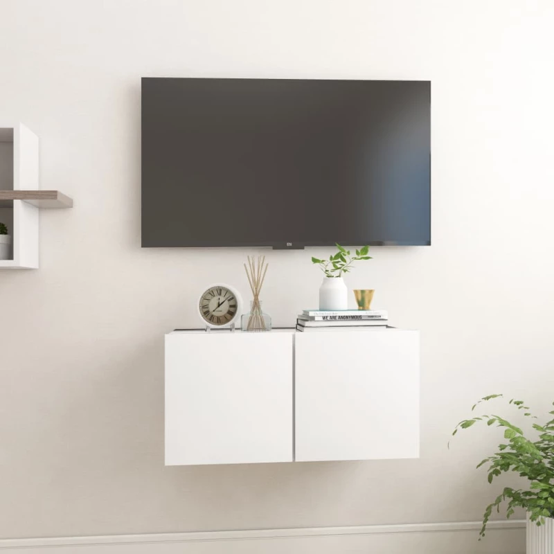 vidaXL Έπιπλο Τηλεόρασης Κρεμαστό Λευκό 60 x 30 x 30 εκ. N/A Λευκό