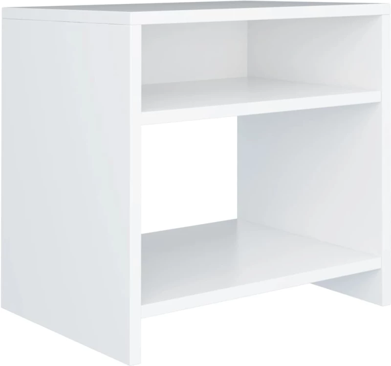 vidaXL Κομοδίνο Λευκό 40 x 30 x 40 εκ. από Μοριοσανίδα N/A Λευκό