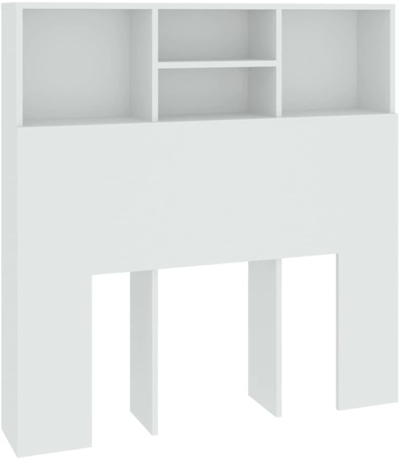vidaXL Κεφαλάρι Με Αποθηκευτικό Χώρο Λευκό 100x19x103,5 εκ. N/A Λευκό