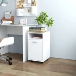 vidaXL Βοηθητικό Ντουλάπι με Τροχούς Λευκό 33x38x60 εκ. Μοριοσανίδα N/A Λευκό