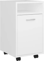 vidaXL Βοηθητικό Ντουλάπι με Τροχούς Λευκό 33x38x60 εκ. Μοριοσανίδα N/A Λευκό