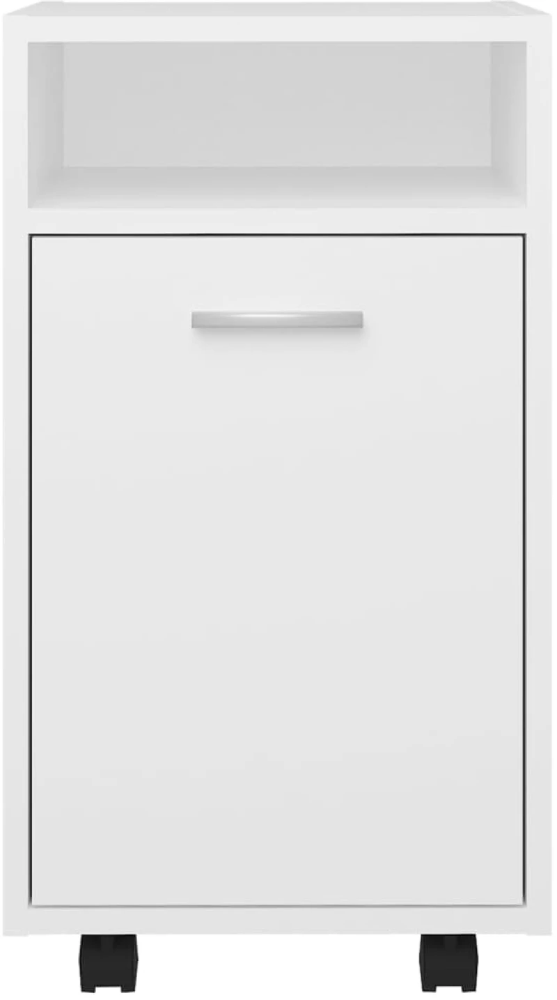 vidaXL Βοηθητικό Ντουλάπι με Τροχούς Λευκό 33x38x60 εκ. Μοριοσανίδα N/A Λευκό