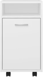 vidaXL Βοηθητικό Ντουλάπι με Τροχούς Λευκό 33x38x60 εκ. Μοριοσανίδα N/A Λευκό