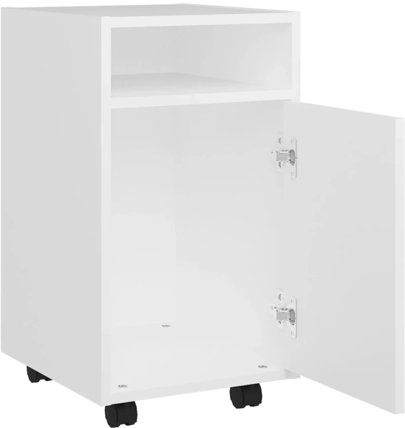 vidaXL Βοηθητικό Ντουλάπι με Τροχούς Λευκό 33x38x60 εκ. Μοριοσανίδα N/A Λευκό