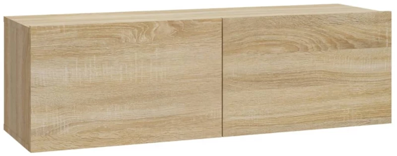 vidaXL Σετ Επίπλων Τηλεόρασης 3 Τεμαχίων Sonoma Δρυς Επεξ. Ξύλο 100 x 30 x 30 cm Καφέ
