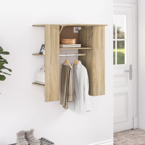 vidaXL Ντουλάπι Διαδρόμου Sonoma Δρυς 97,5 x 37 x 99 εκ. Επεξεργ. Ξύλο N/A Καφέ