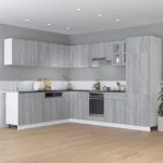 vidaXL Ντουλάπι Κρεμαστό Γωνιακό Γκρι Sonoma 57x57x60 εκ. Επεξ. Ξύλο  Γκρι