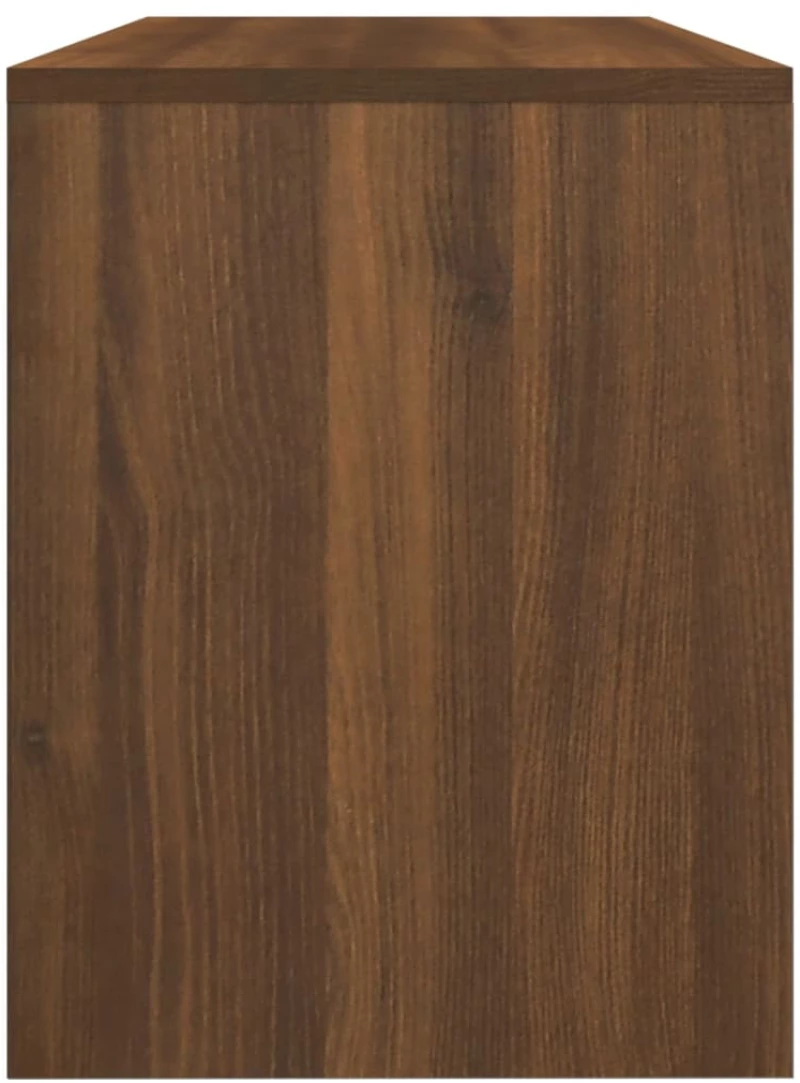 vidaXL Σκαμπό Μπουντουάρ Καφέ δρυς 70 x 35 x 45 εκ. Επεξ. Ξύλο N/A Καφέ