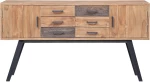 vidaXL Μπουφές 140 x 30 x 75 εκ. από Μασίφ Ξύλο Teak  Καφέ