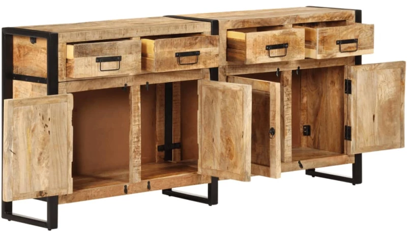 vidaXL Μπουφές 172 x 35 x 80 εκ. από Μασίφ Ξύλο Μάνγκο N/A Καφέ