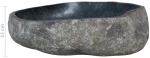 vidaXL Νιπτήρας River Stone Οβάλ 45-53 εκ. 45-53 cm Ανθρακί