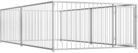 vidaXL Κλουβί Σκύλου Εξωτερικού Χώρου 200 x 400 x 100 εκ. 200 x 400 x 100 cm Ασήμι