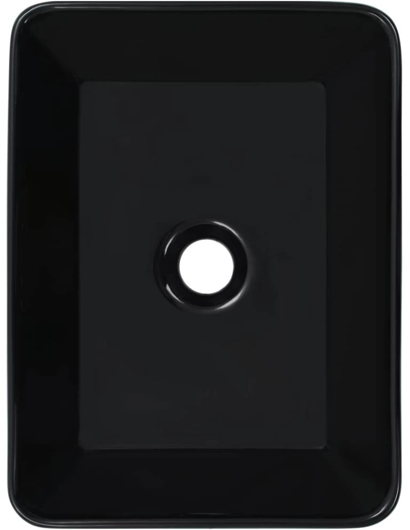 vidaXL Νιπτήρας Μαύρος 40 x 30 x 13 εκ. Κεραμικός N/A Μαύρο