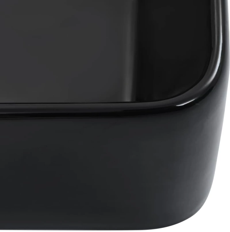 vidaXL Νιπτήρας Μαύρος 40 x 30 x 13 εκ. Κεραμικός N/A Μαύρο
