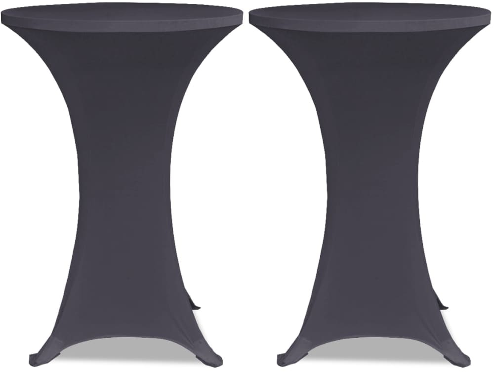 vidaXL Καλύμματα Τραπεζιού Ελαστικά 4 τεμ. Ανθρακί 80 εκ. 80 cm Ανθρακί