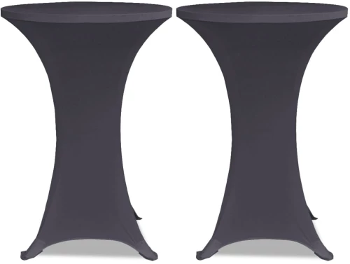 vidaXL Καλύμματα Τραπεζιού Ελαστικά 4 τεμ. Ανθρακί 80 εκ. 80 cm Ανθρακί