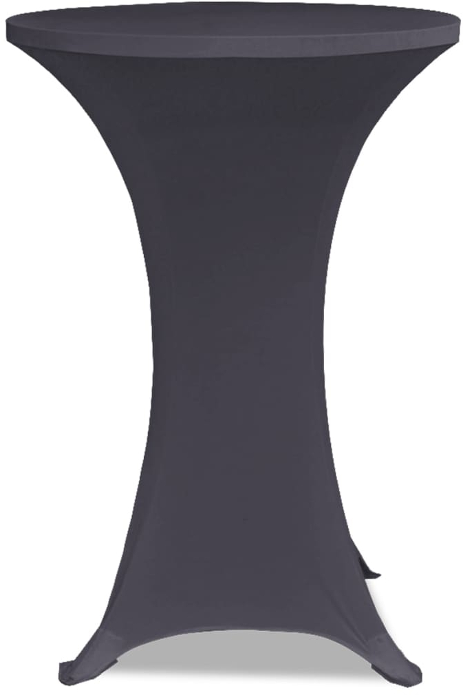 vidaXL Καλύμματα Τραπεζιού Ελαστικά 4 τεμ. Ανθρακί 80 εκ. 80 cm Ανθρακί