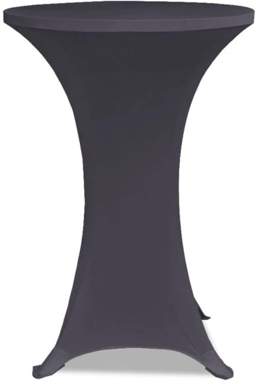 vidaXL Καλύμματα Τραπεζιού Ελαστικά 4 τεμ. Ανθρακί 80 εκ. 80 cm Ανθρακί