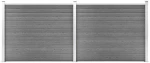 vidaXL Σετ Πάνελ Περίφραξης Γκρι 353 x 146 εκ. από WPC 353 x 146 cm Γκρι