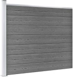 vidaXL Σετ Πάνελ Περίφραξης Γκρι 353 x 146 εκ. από WPC 353 x 146 cm Γκρι