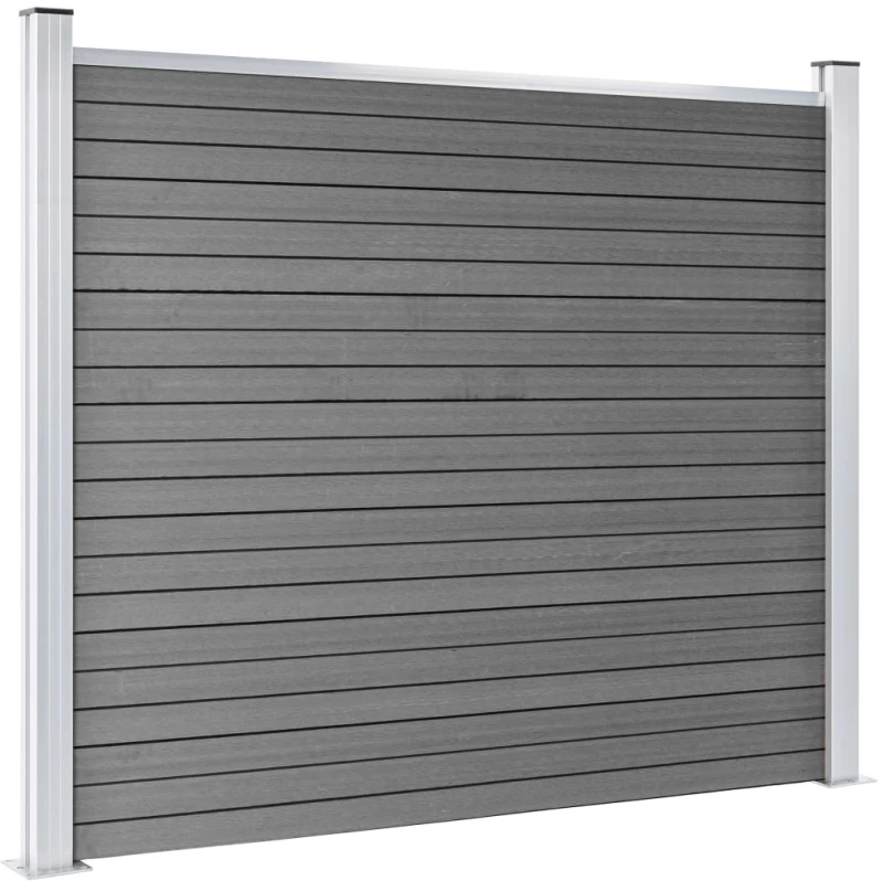 vidaXL Σετ Πάνελ Περίφραξης Γκρι 353 x 146 εκ. από WPC 353 x 146 cm Γκρι