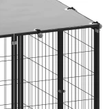 vidaXL Σπιτάκι Σκύλου Μαύρο 19,36 μ² Ατσάλινο 19.36 m² Μαύρο